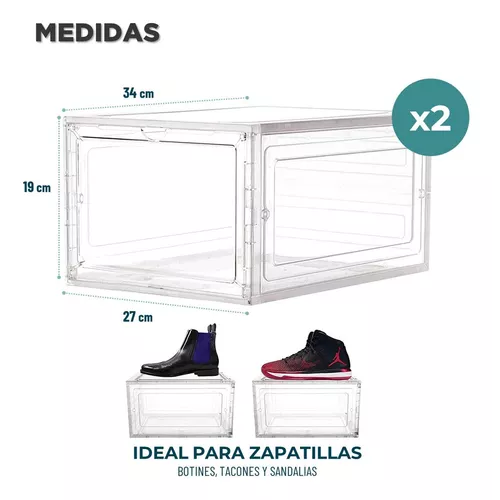 Caja Organizadora De Zapatos Set X2 Banhaus Apilable Premium-0