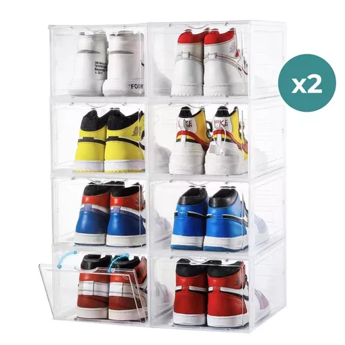 Caja Organizadora De Zapatos Set X2 Banhaus Apilable Premium-1