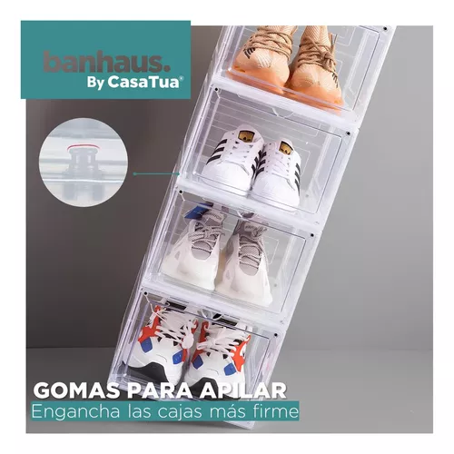 Caja Organizadora De Zapatos Set X2 Banhaus Apilable Premium-3