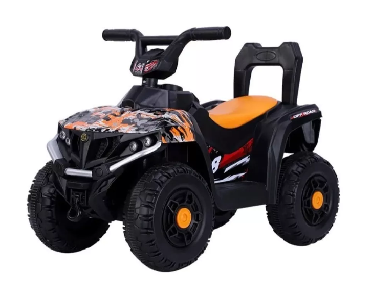 Moto Eléctrica Para Niños Cuatro Ruedas Naranjo-0