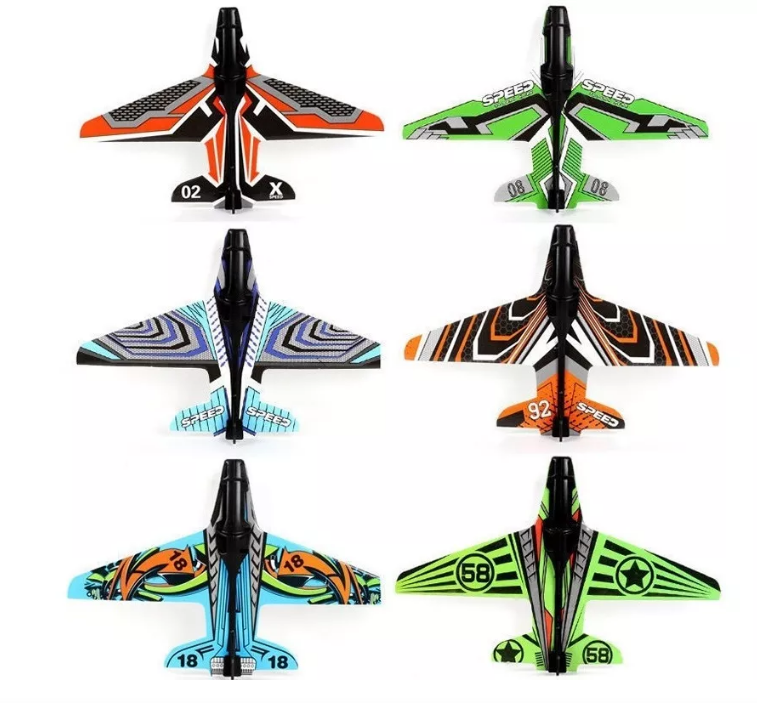 Juguete Pistola Lanzador De Aviones Espuma-2