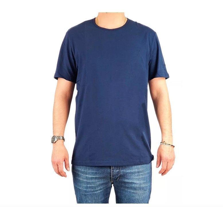 Pack 3 Poleras Algodon Manga Corta Para Estampar. Color Azul Marino. Talla M-1