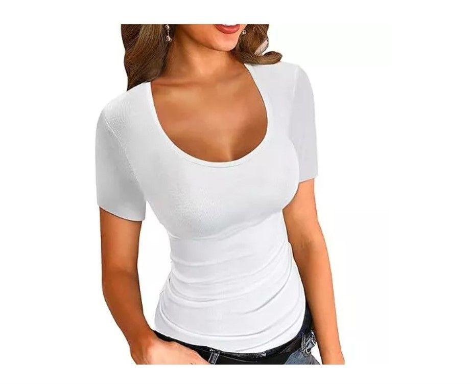 Pack3 Camiseta Polera Manga Corta Bambu Color Blanco (2) y Cian (1) Talla M-0