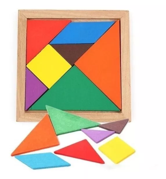 Tangrama Chico Madera Figura Geométricas Juguete Niños-0