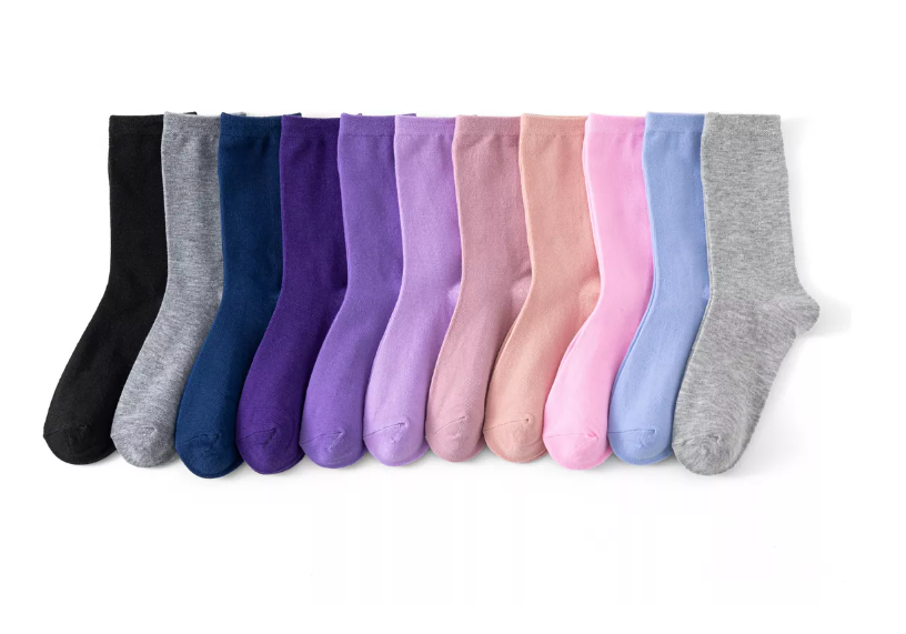 Pack 12 Pares Calcetines Largas Mujer Liso Suaves Bambú 100% Liso-0