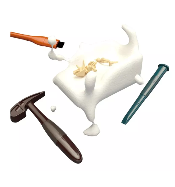 Juego De Excavación Fósiles Dinosaurio 6en1 Con Herramientas-2