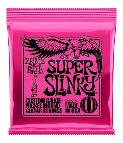 Cuerdas Ernie Ball Guitarra Eléctrica 9-42 Super Slinky -0