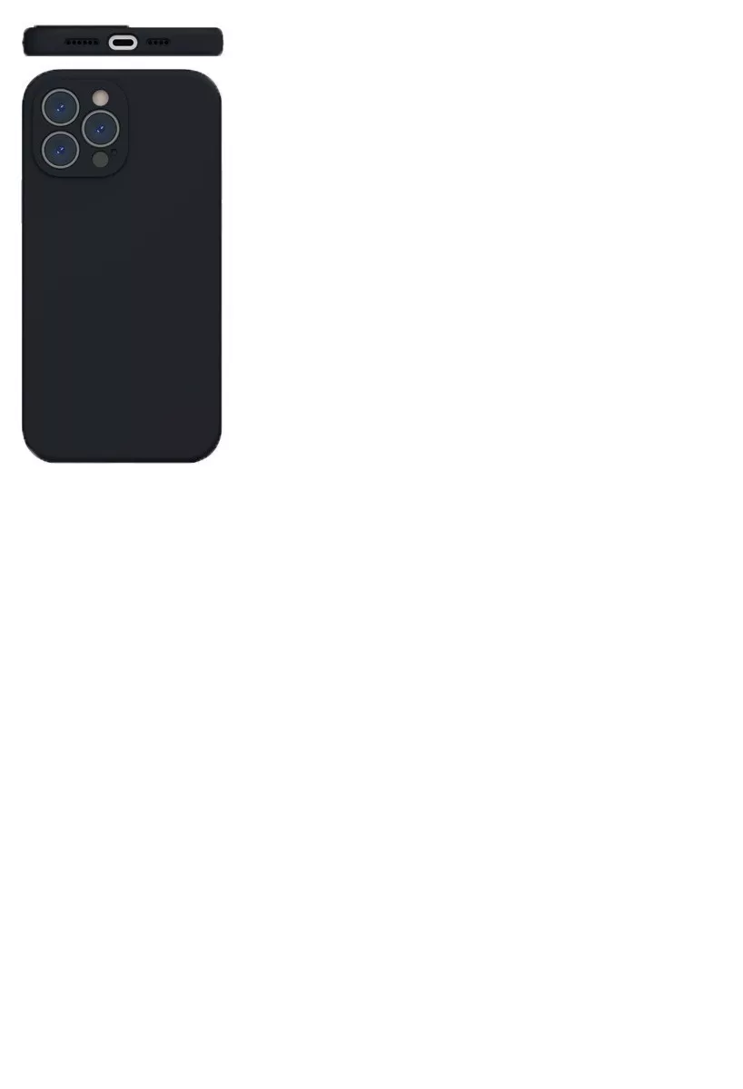 Carcasa Para iPhone ( 13) Silicona Slim Negro-3