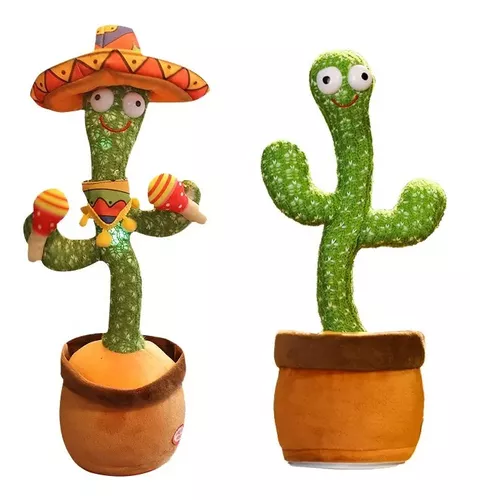 Cactus Bailarin Imita Voz, Musical, Bailarin Juguete Felpa-0