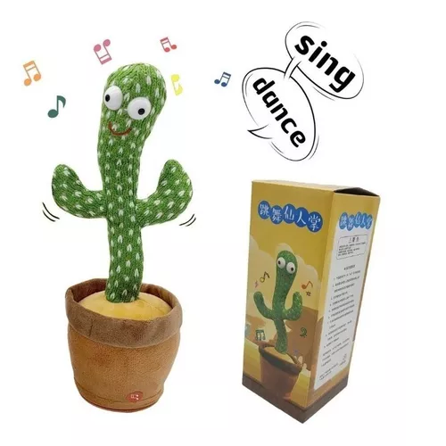 Cactus Bailarin Imita Voz, Musical, Bailarin Juguete Felpa-1