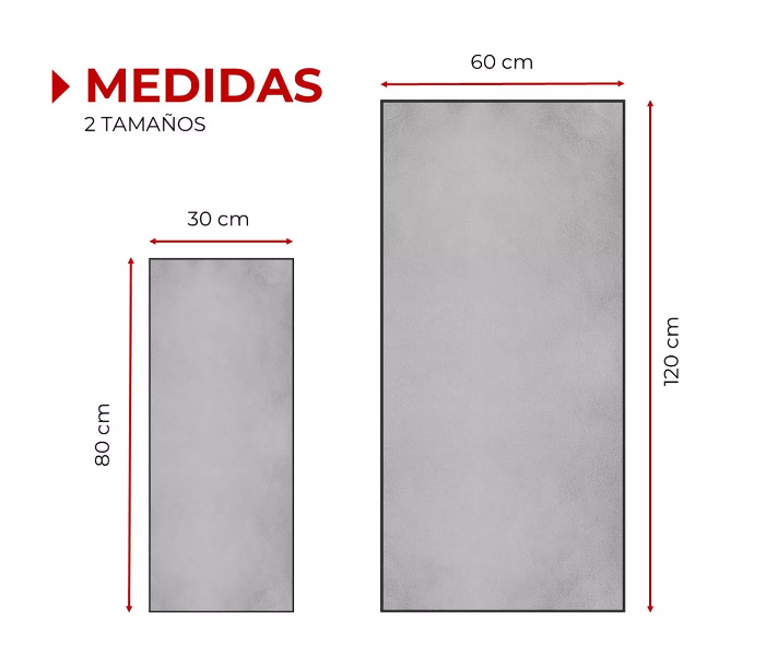 Toalla De Microfibra Set X2 Fitnics 120x60 + 80x30 + Estuche Gris-1