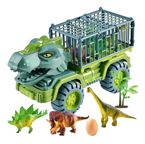 Juguete Camion Tiranosaurio Rex Transporte De Dinosaurios-0