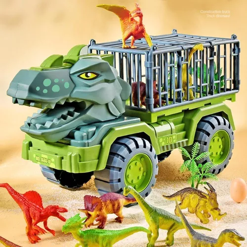 Juguete Camion Tiranosaurio Rex Transporte De Dinosaurios-2