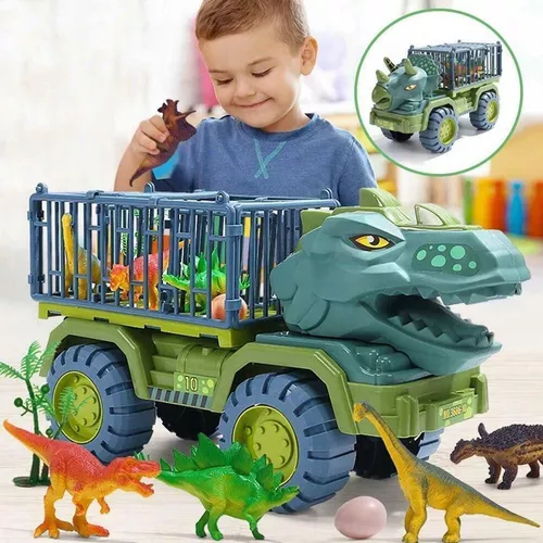 Juguete Camion Tiranosaurio Rex Transporte De Dinosaurios-3
