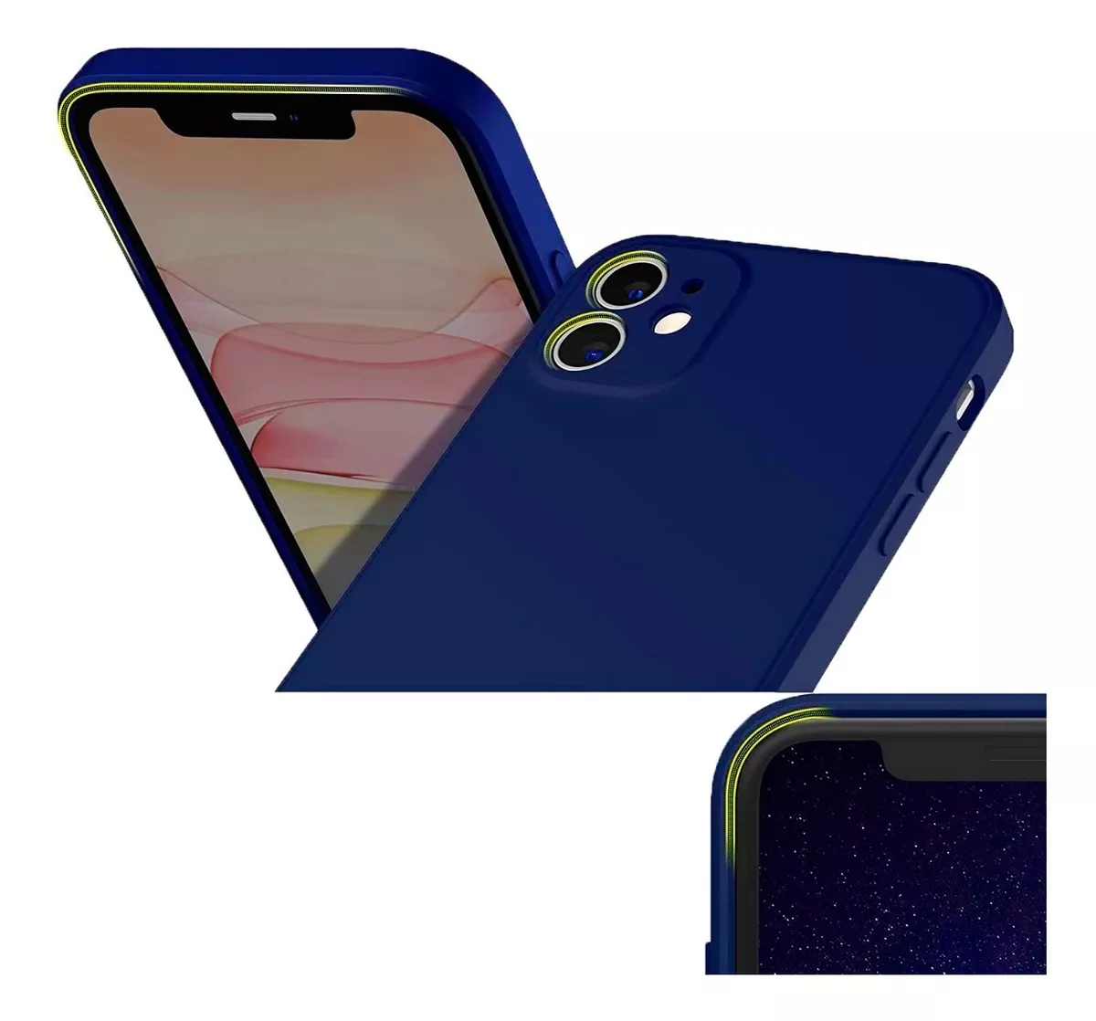 Carcasa Para iPhone ( 14 Pro Max ) Silicona Slim Azul-1