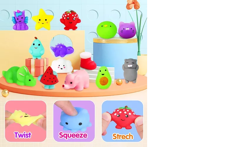 Kit 100 Pcs Mini Mochi Squishy Squeeze Toy Fidget Toy-4