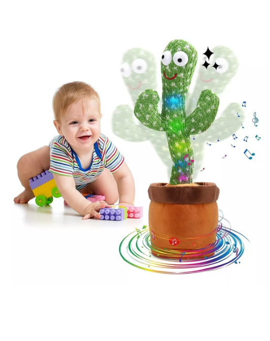 Cactus Bailarín Peluche Felpa Juguete Para Niños Recargable-0