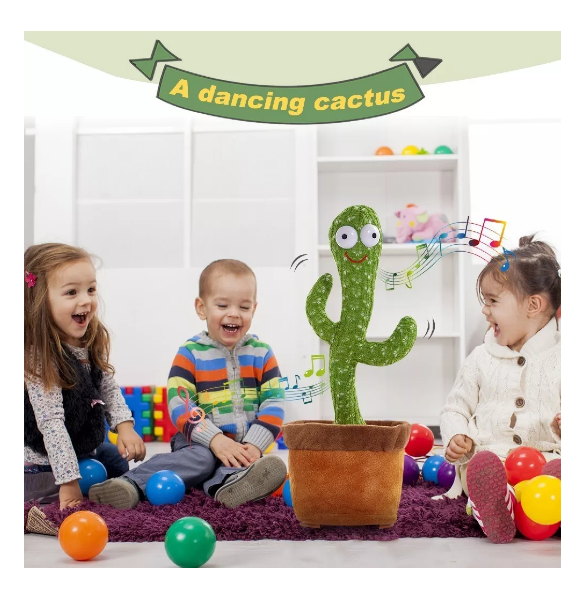Cactus Bailarín Peluche Felpa Juguete Para Niños Recargable-1