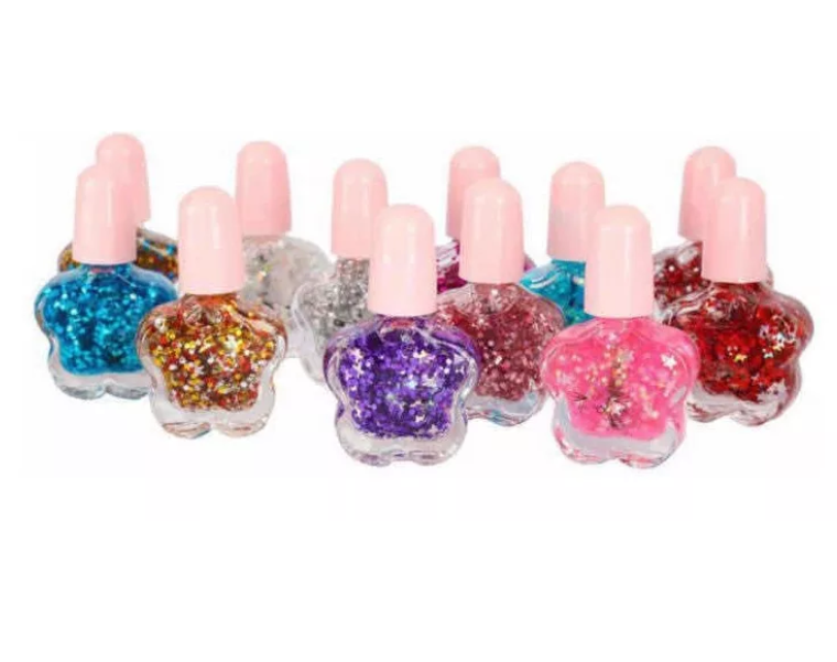 Set 12 Pintura De Uñas Para Niñas Esmalte Niñas Glitter-1