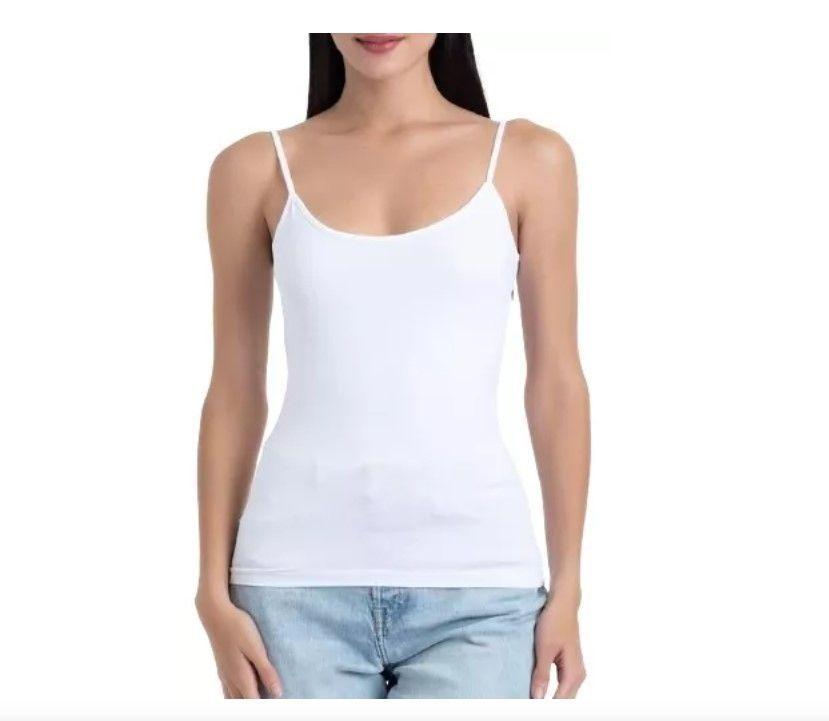 Camiseta Microfibra Con Pabilos Clásica Básica Color Blanco. Talla XL-2