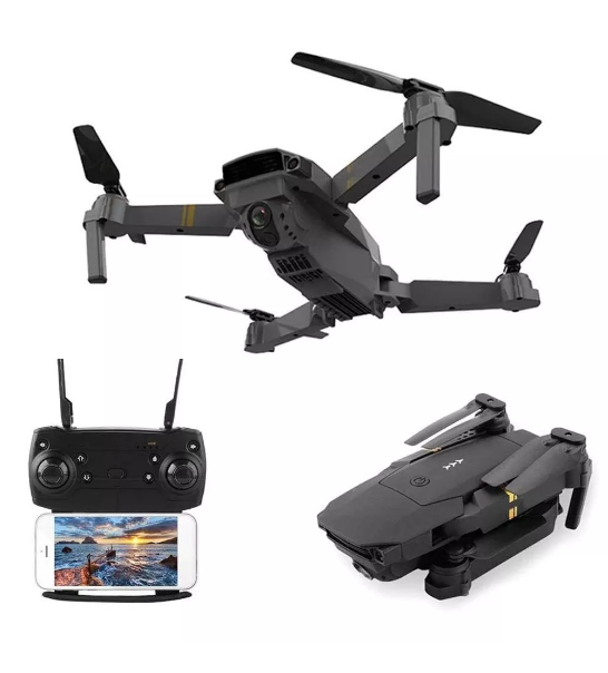 Drone Con Cámara Wifi App Control + Batería Recargable /ryc Color Negro-0