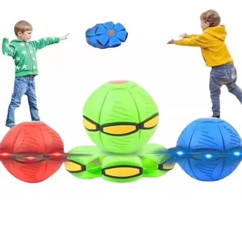 Pelota Plana Flat Ball Disco Plano Con Luz Led Juguete Niños-0