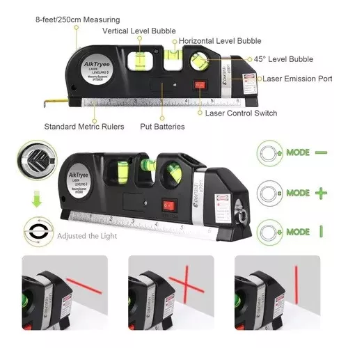 Nivel Laser Cinta Metrica Huincha Regla Pro 3 Multiuso-1