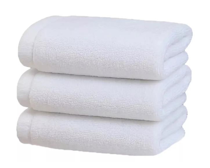 Set 3 Toallas De Baño Hotel De Algodon Blancas 70x140 500gr-0