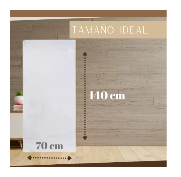 Set 3 Toallas De Baño Hotel De Algodon Blancas 70x140 500gr-1