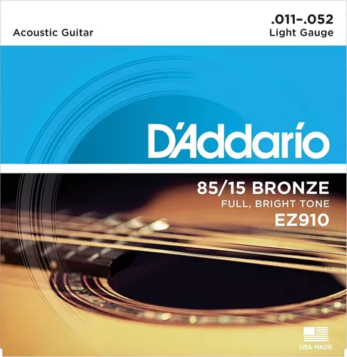 Cuerdas Para Guitarra Acústica Ligera Daddario Ez910-0