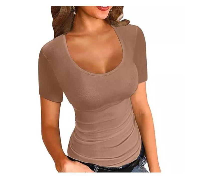 Pack3 Camiseta Polera Manga Corta Bambu Color Burdeo (1), Beige (1) y Cian (1) Talla L-2