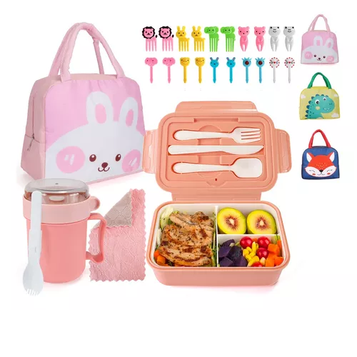 Bolso Lonchera Térmica Escolar Set 28pzs Para Niños Portátil-0