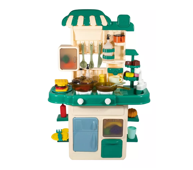 Cocina Interactiva Niñas Niños Juguete Moderna Sonido Luces Azul-2