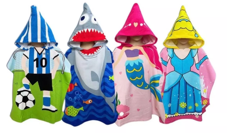 Pack 12 Por Mayor Toalla De Baño Playa Nadar Capucha Niños-1