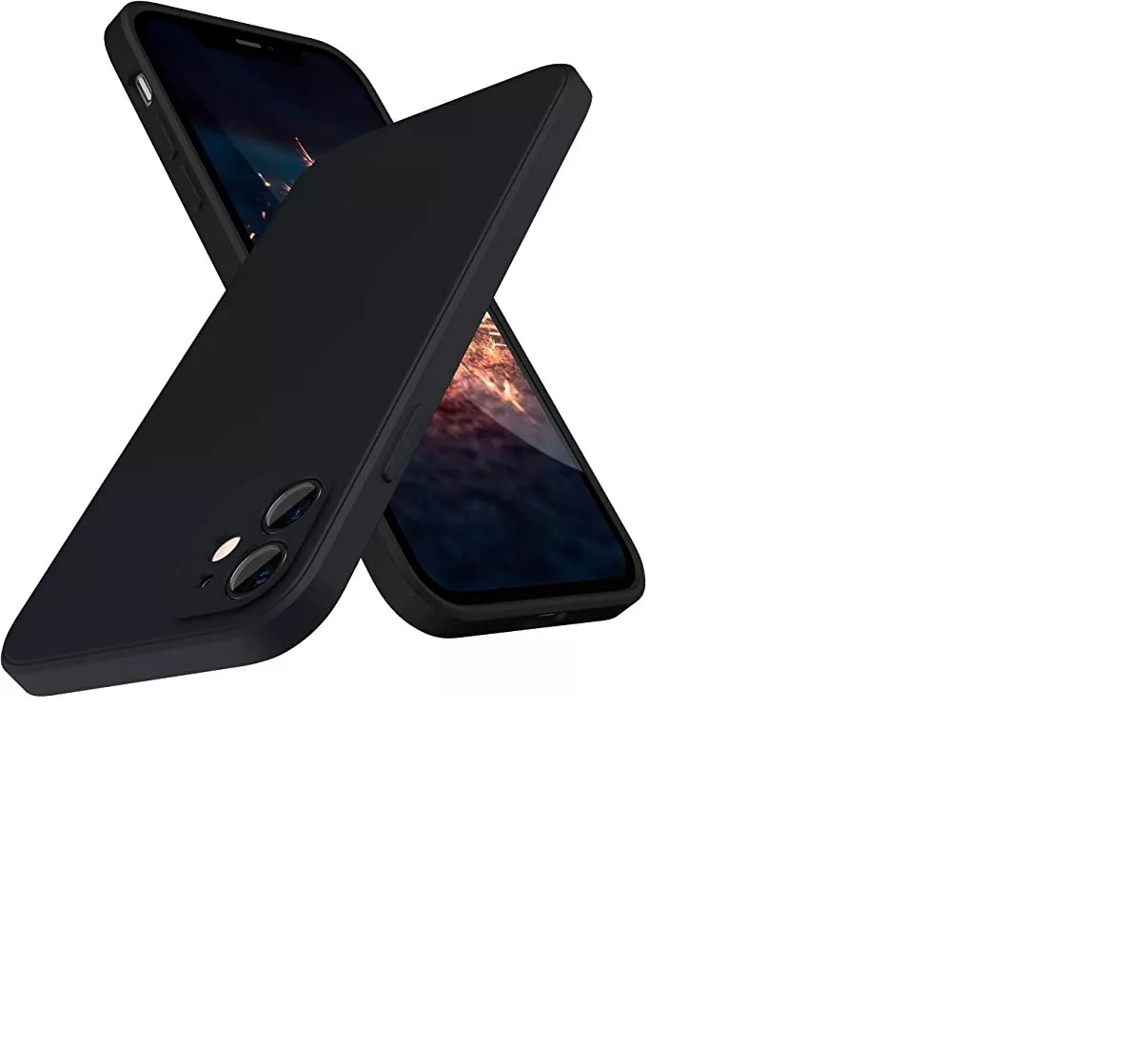 Carcasa Para iPhone ( 12 ) Silicona Slim Negro-1