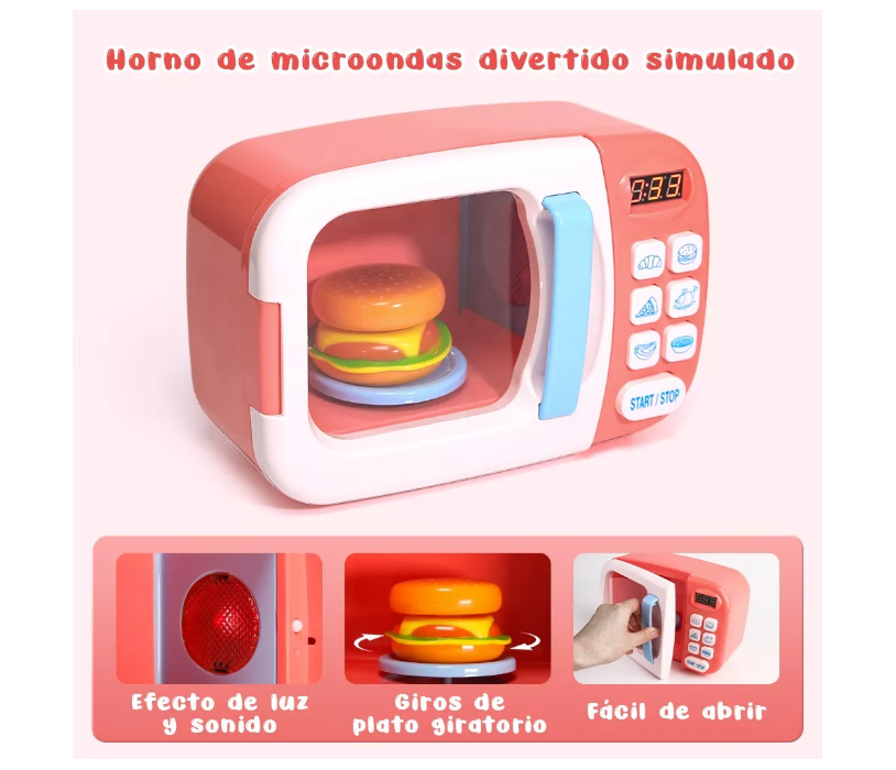 Juego De Microondas Juego De 31 Piezas De Cocina Para Niños-1