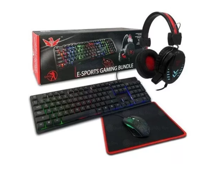 Combo Kit 4x1 Gamer Teclado + Mouse + Audifonos + Mouse Pad-0