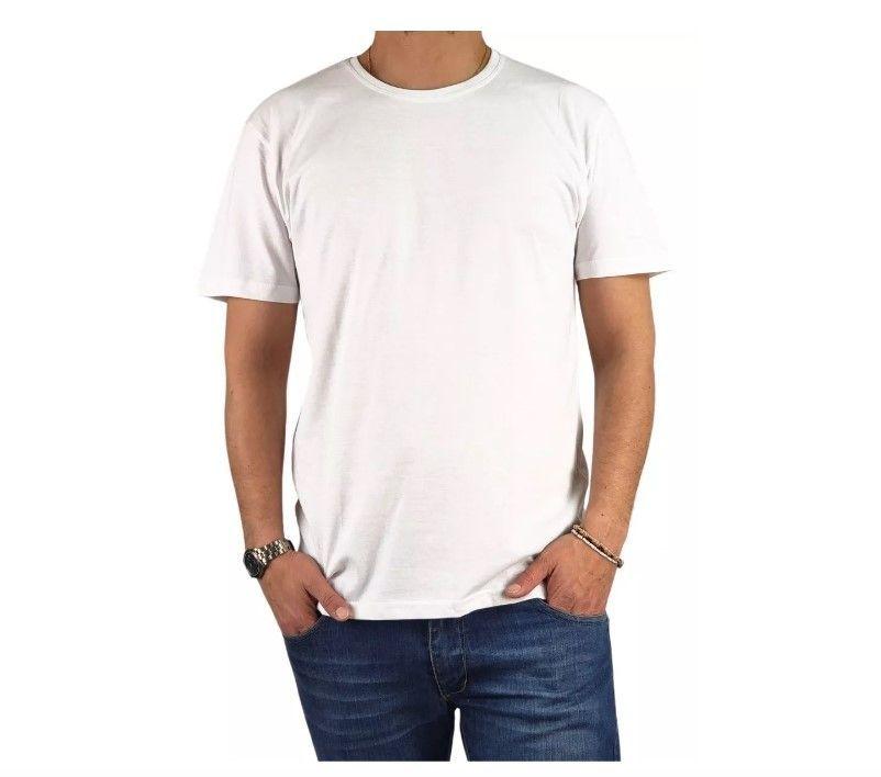 Pack 3 Poleras Algodon Manga Corta Para Estampar. Color Blanco. Talla M-2