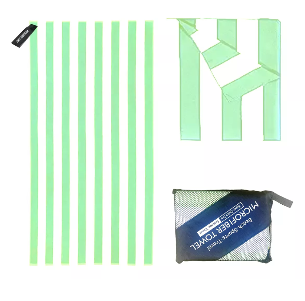 Toallas De Microfibra Para Viajes De Playa De Yoga 180*90cm Verde-0