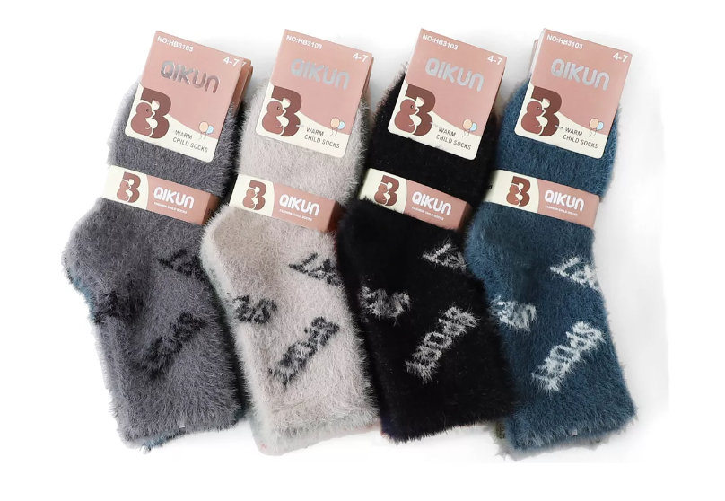 12 Pares Calcetines Niños Toallas Térmicos Cálido Terciopelo Niño 1-3-2