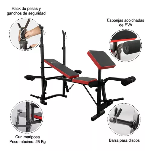 Press Banca Multifunción 300kg Color  - Negro-1