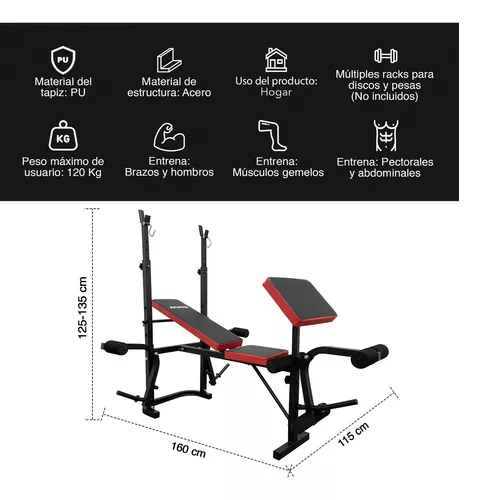 Press Banca Multifunción 300kg Color  - Negro-2