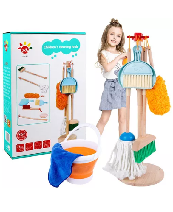 Kit Limpieza Para Niños Juego Limpieza Para Niñas Juguete Color Fix-1