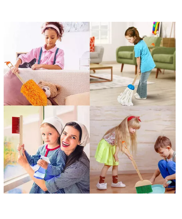 Kit Limpieza Para Niños Juego Limpieza Para Niñas Juguete Color Fix-3