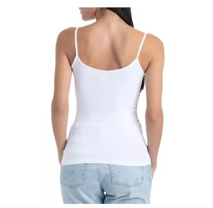 Camiseta Microfibra Con Pabilos Clásica Básica Color Blanco. Talla L-1