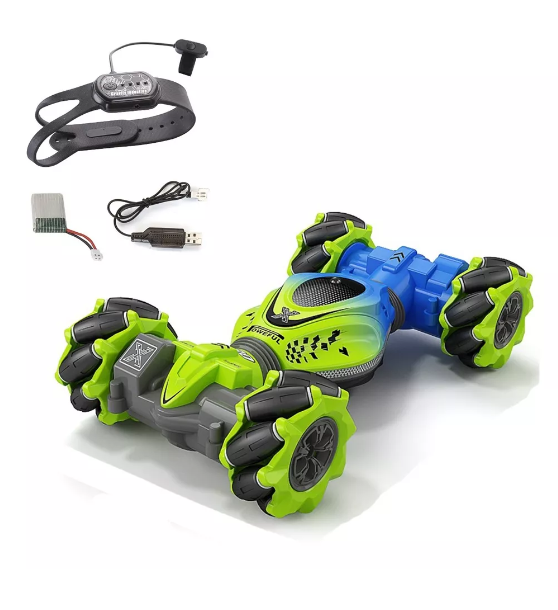 Auto Loco 4x4 Trucos Pro Con Control 2.4g Verde Spacezat-1