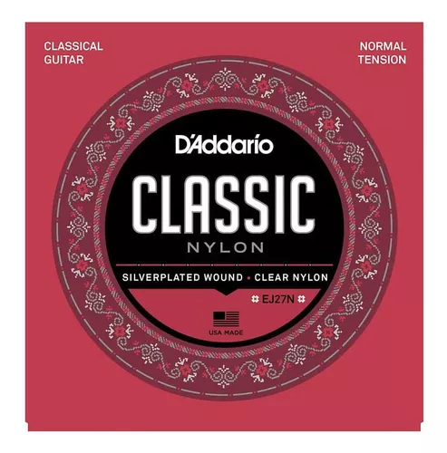 Juego Cuerdas Nylon Para Guitarra Clásica Daddario Ej-27 N-0