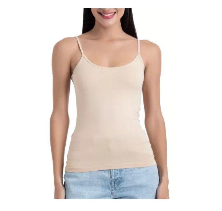 Camiseta Microfibra Con Pabilos Clásica Básica Color Beige. Talla M-0