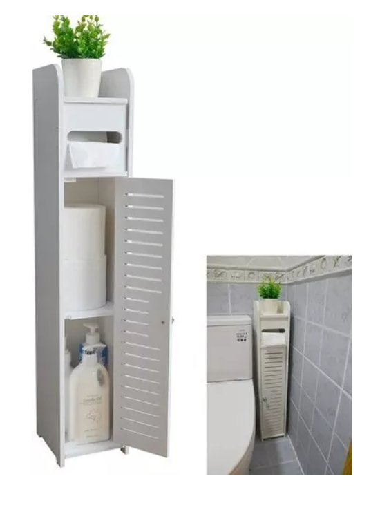 Estante De Baño Lavanderia Organizador Color Blanco-0