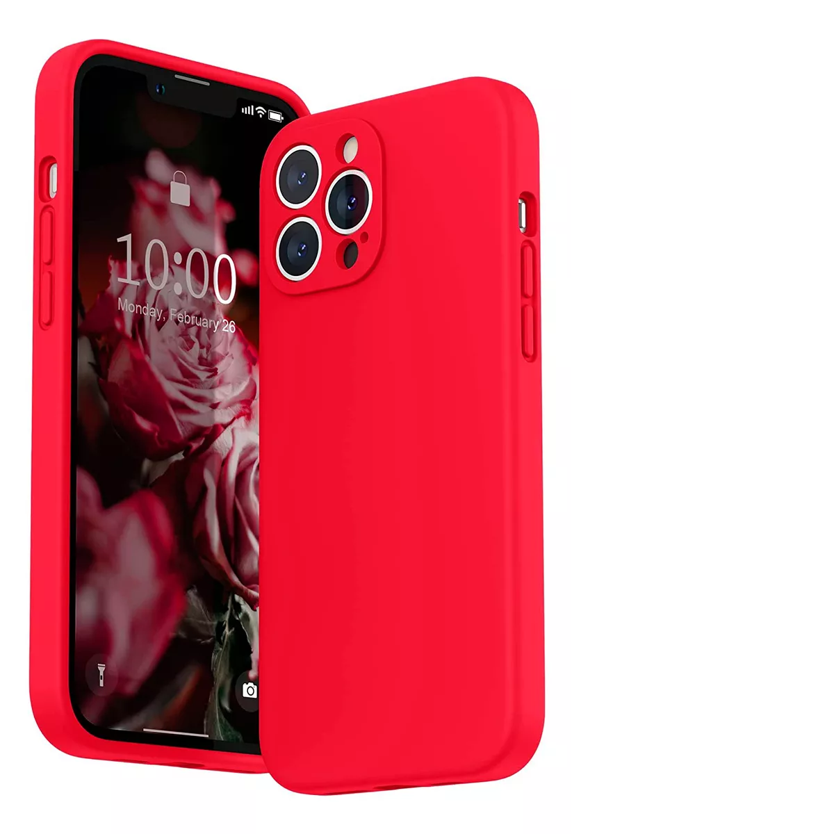 Carcasa Para iPhone ( 13 Pro  Max ) Silicona Slim Rojo-0